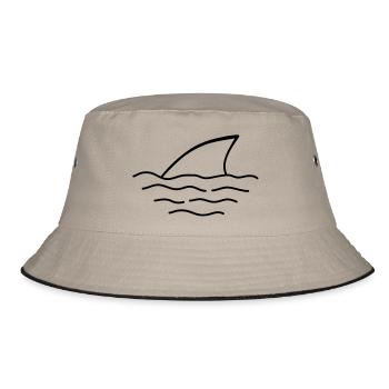 shark - Bucket Hat - khaki/black - Front