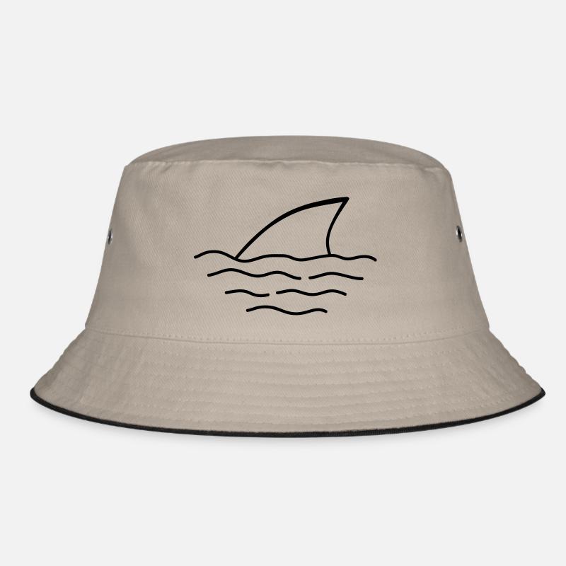 shark - Bucket Hat - Khaki/Schwarz