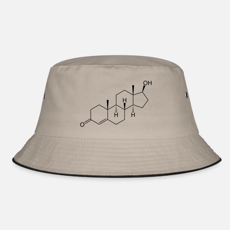 Testosterone - structural chemical formula Bucket Hat