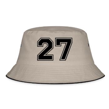 27 - Bucket Hat - khaki/black - Front
