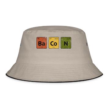 Periodensystem Bacon - Bucket Hat - Khaki/Schwarz - Vorne