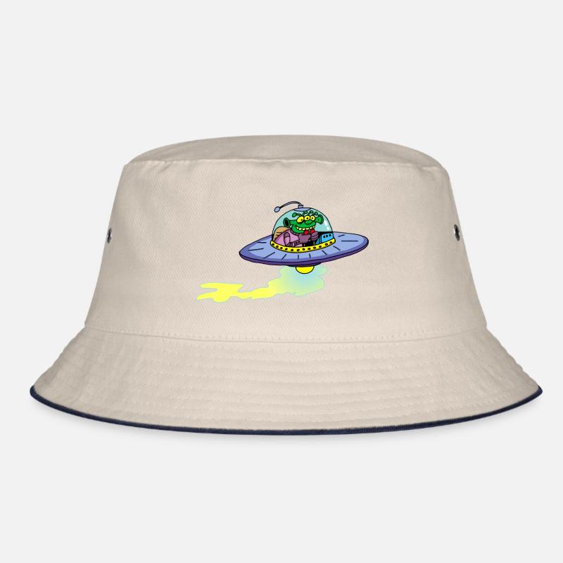 Alien Alien Raumschiff Bucket Hat