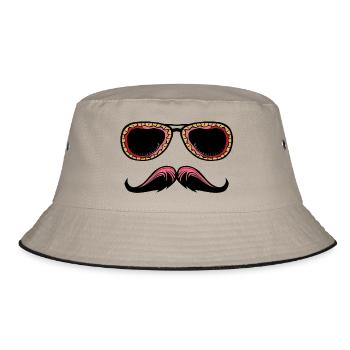 lunette de soleil mexicaine moustache hipster 2804 - Bob - kaki/noir - Devant