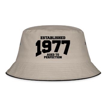 aged to perfection established 1977 (de) - Bucket Hat - Khaki/Schwarz - Vorne
