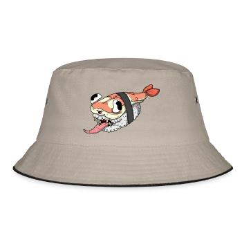 Sushi sample - Bucket Hat - khaki/black - Front