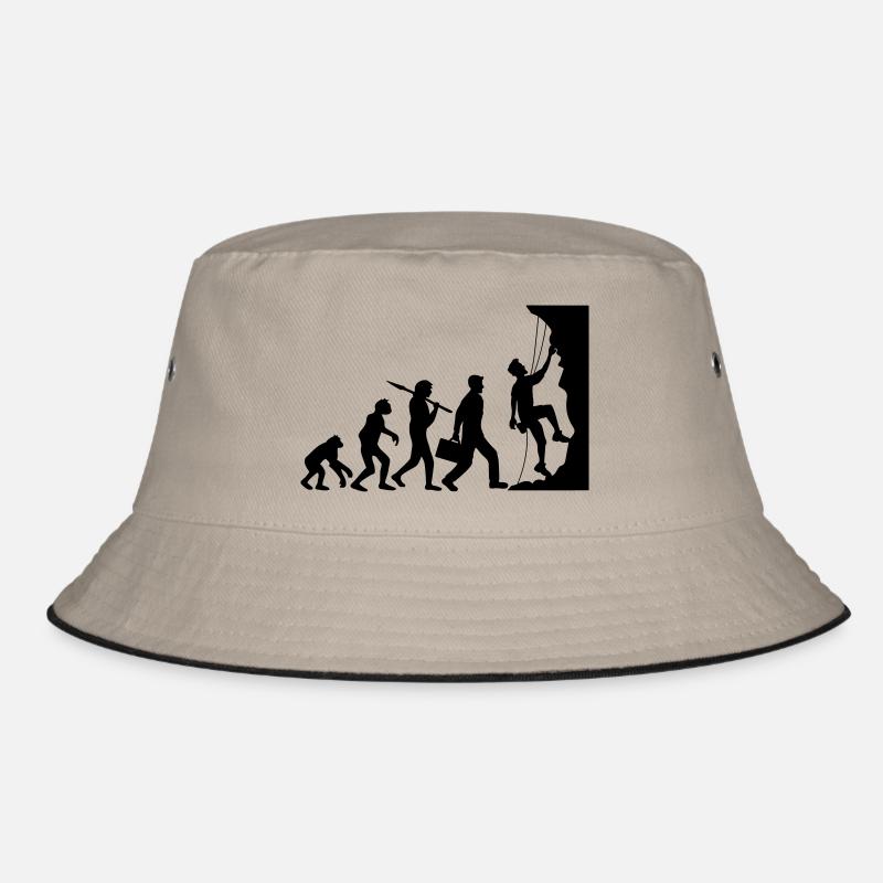 evolution entwicklung geboren steilwand bergsteige Bucket Hat
