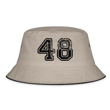 48 - Bucket Hat - Khaki/Schwarz - Vorne