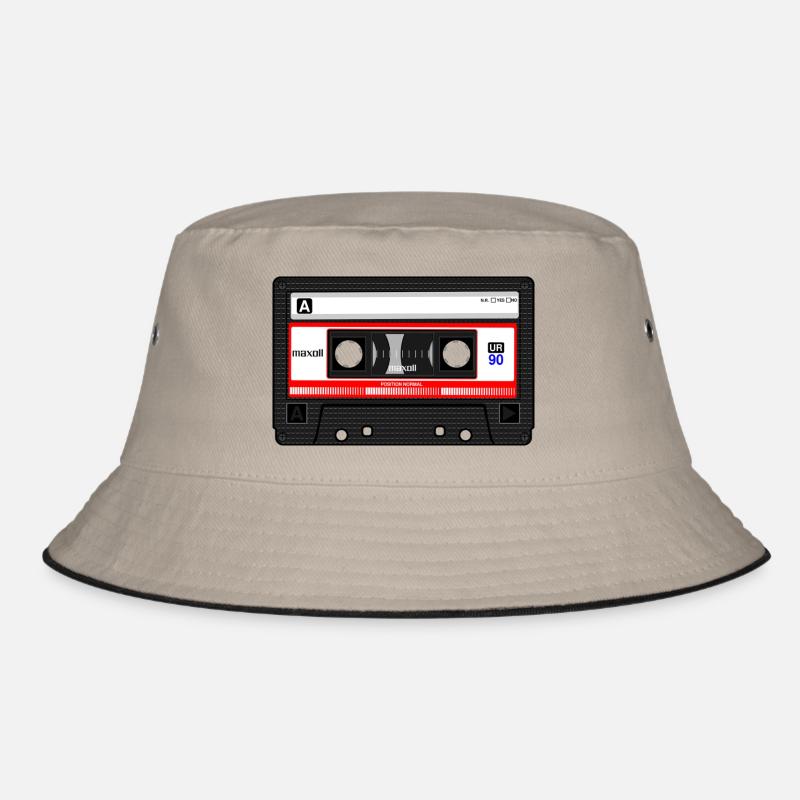 compact cassette - Bucket Hat - Khaki/Schwarz