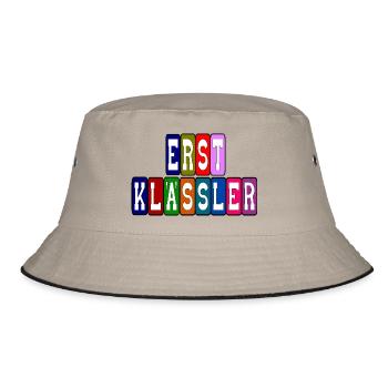 Erste Schultag Erster Erster schultag Erste Klasse - Bucket Hat - Khaki/Schwarz - Vorne