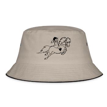 Pony rider - Bucket Hat - khaki/black - Front