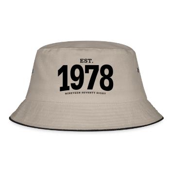 EST. 1978 Nineteen Seventy Eight - Bucket Hat - khaki/black - Front