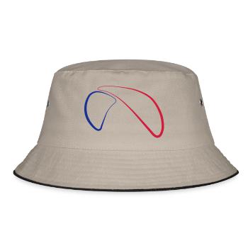 Paragliding Logo 2a - Bucket Hat - khaki/black - Front