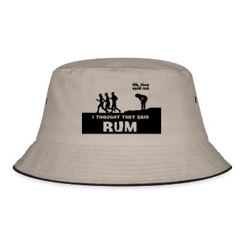 Rum Jogging_Below - Bucket Hat - Khaki/Schwarz - Vorne