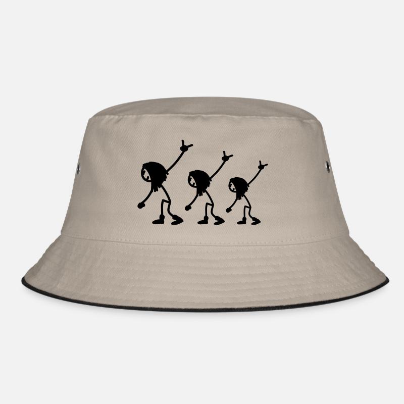 Heavy Metal Party Team - Bucket Hat - Khaki/Schwarz