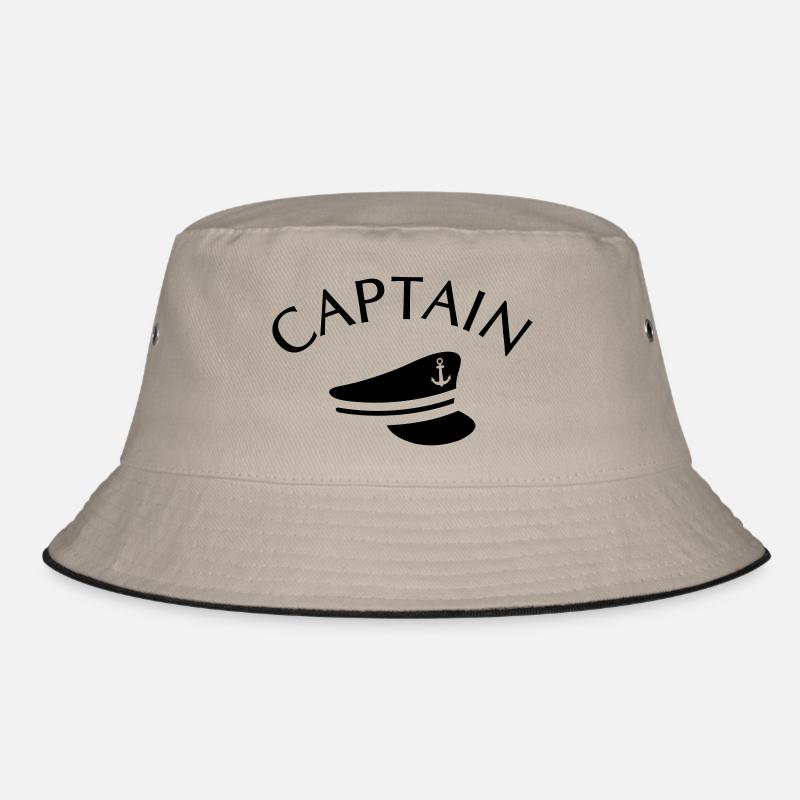 KAPITEIN PET - Bucket Hat - Khaki/Schwarz