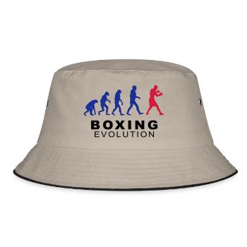 Boxing evolution - Bucket Hat - Khaki/Schwarz - Vorne