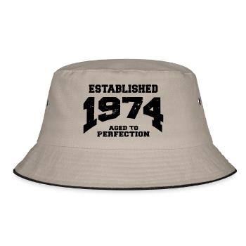 Established 1974 - Bucket Hat - khaki/black - Front