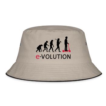Evolution ElectroScooter eScooter ERoller - Bucket Hat - Khaki/Schwarz - Vorne