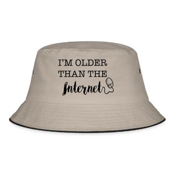 I'm Older Than The Internet ... - Bucket Hat - khaki/black - Front