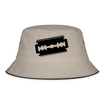 razor blade - Bucket Hat - khaki/black - Front