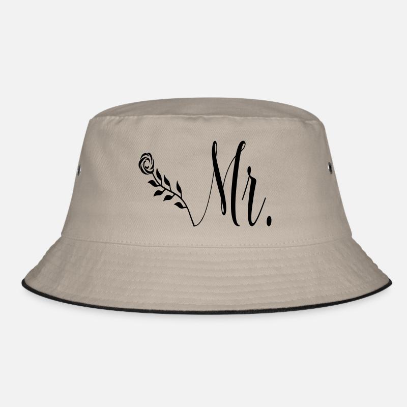 mr_rose - Bucket Hat - Khaki/Schwarz