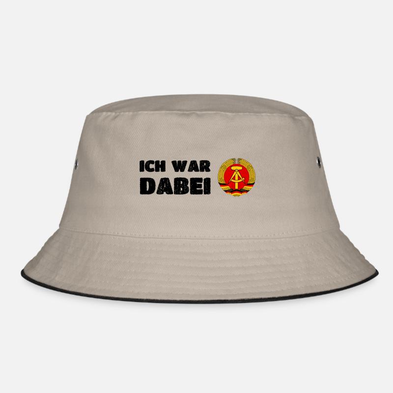 DDR Ich War Dabei - Bucket Hat - Khaki/Schwarz