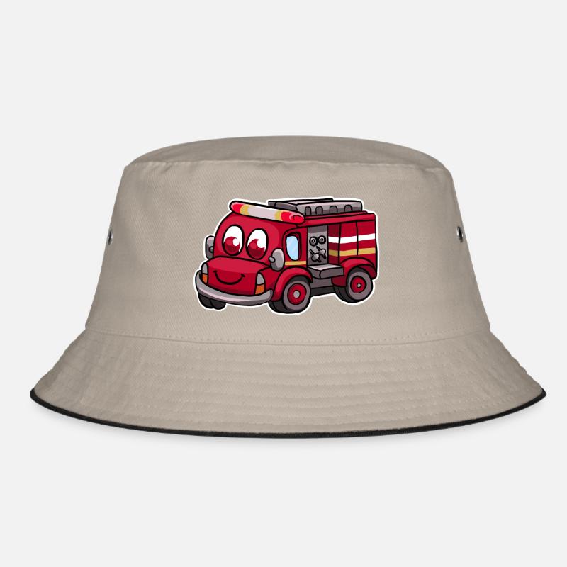 Fire truck fire brigade Bucket Hat