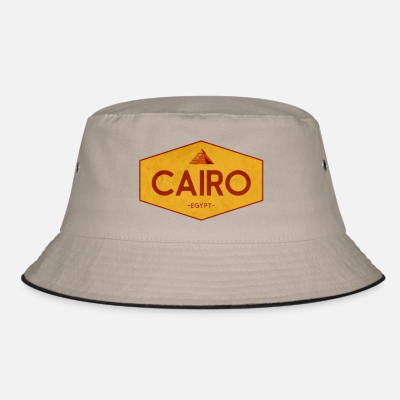 Cairo Egypt Pyramid Emblem Bucket Hat