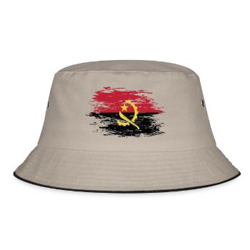 Angola flag used - Bucket Hat - khaki/black - Front