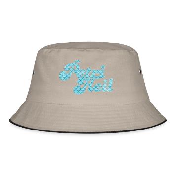 Petri Heil Angler Hobby Fish Scale Pattern - Bucket Hat - khaki/black - Front