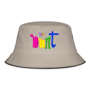 Bunt - Bucket Hat - Khaki/Schwarz - Vorne
