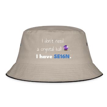SAP-SE16N-CrystalBall - Bucket Hat - Khaki/Schwarz - Vorne