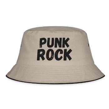 Punk - Bucket Hat - Khaki/Schwarz - Vorne
