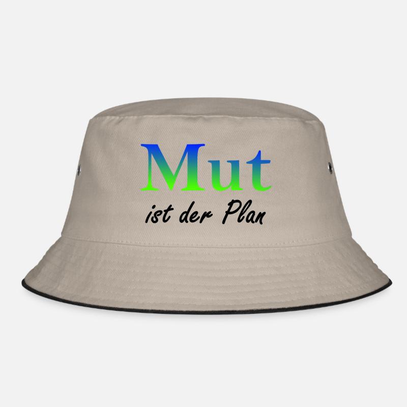 Mut ist der Plan - Bucket Hat - Khaki/Schwarz