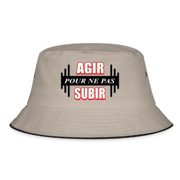 Act to avoid suffering - Bucket Hat - khaki/black - Front