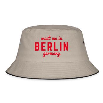 Berlin Allemagne Fan Flag Design T Shirt - Bob - kaki/noir - Devant