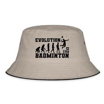 Badminton Evolution Silhouette - Bucket Hat - Khaki/Schwarz - Vorne