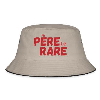 Seltene Perle Papa - Papa Geschenkidee - Bucket Hat - Khaki/Schwarz - Vorne
