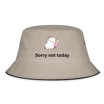 Sorry not today - Bucket Hat - khaki/black - Front