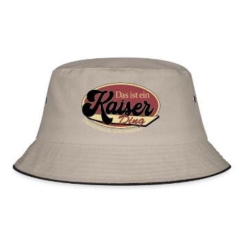 Kaiser Ding Motivationsdesign - Bucket Hat - Khaki/Schwarz - Vorne