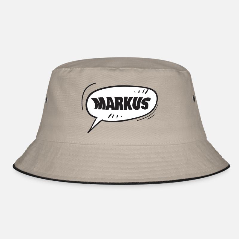 Markus speech bubble cartoon name Bucket Hat