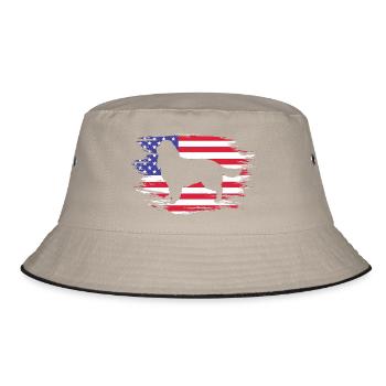 Springer Spaniel - Bucket Hat - Khaki/Schwarz - Vorne