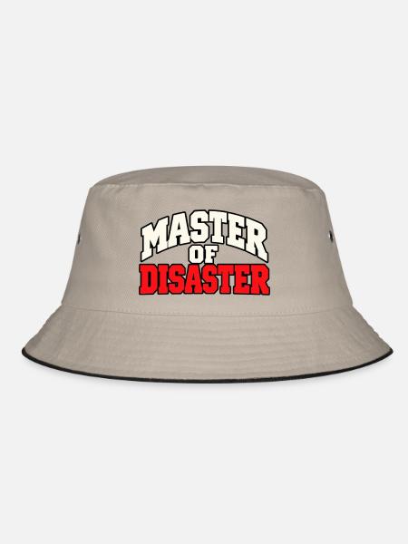 Master of Disaster – Lustiger Chaos Spruch - Bucket Hat - Khaki/Schwarz