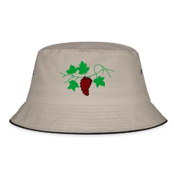 Grapes - Bucket Hat - Khaki/Schwarz - Vorne