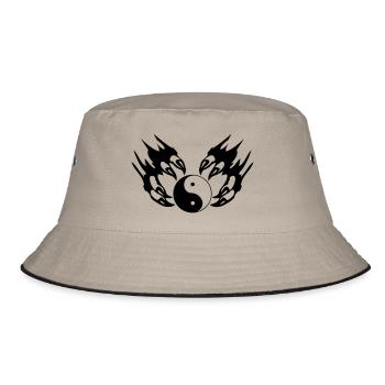 tribal_kralle - Bucket Hat - Khaki/Schwarz - Vorne