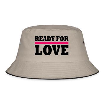 Ready for love - Bucket Hat - khaki/black - Front