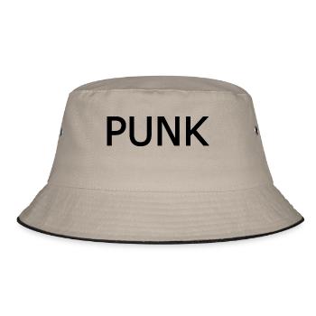 Punk - Bucket Hat - Khaki/Schwarz - Vorne