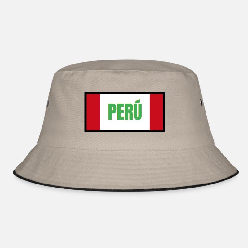 Peruvian Flag Colors Bucket Hat