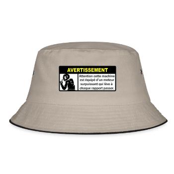 Avertissement Puissante  - Bob - kaki/noir - Devant