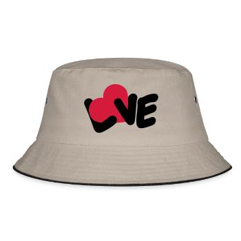 Texte d’amour Logo de la Saint-Valentin Déclaration d’amour du cœur - Bob - kaki/noir - Devant